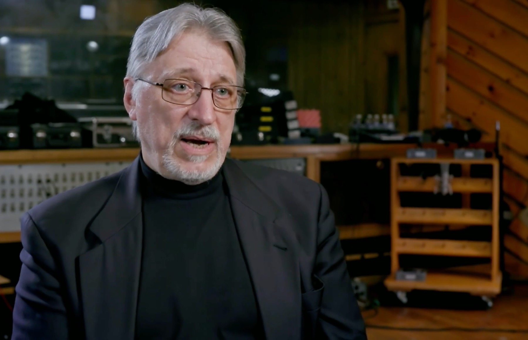 Frank Filipetti interview in a recording studio